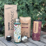 Kit Termo Mate Botánico - Edición Especial Botanica · Con Yerba y Churna en Lata Yerbera
