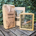 Kit Yerbera Bambú Raíz viva con yerba y churna doypack